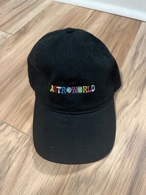 Astroworld Black Embroidered Baseball Cap